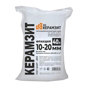 Купить Керамзит средней фракции 10-20 мм в мешках оптом в Москве от производителя