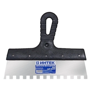 Купить Шпатель фасадный Интек 250мм зуб 10х10 оптом в Москве от производителя