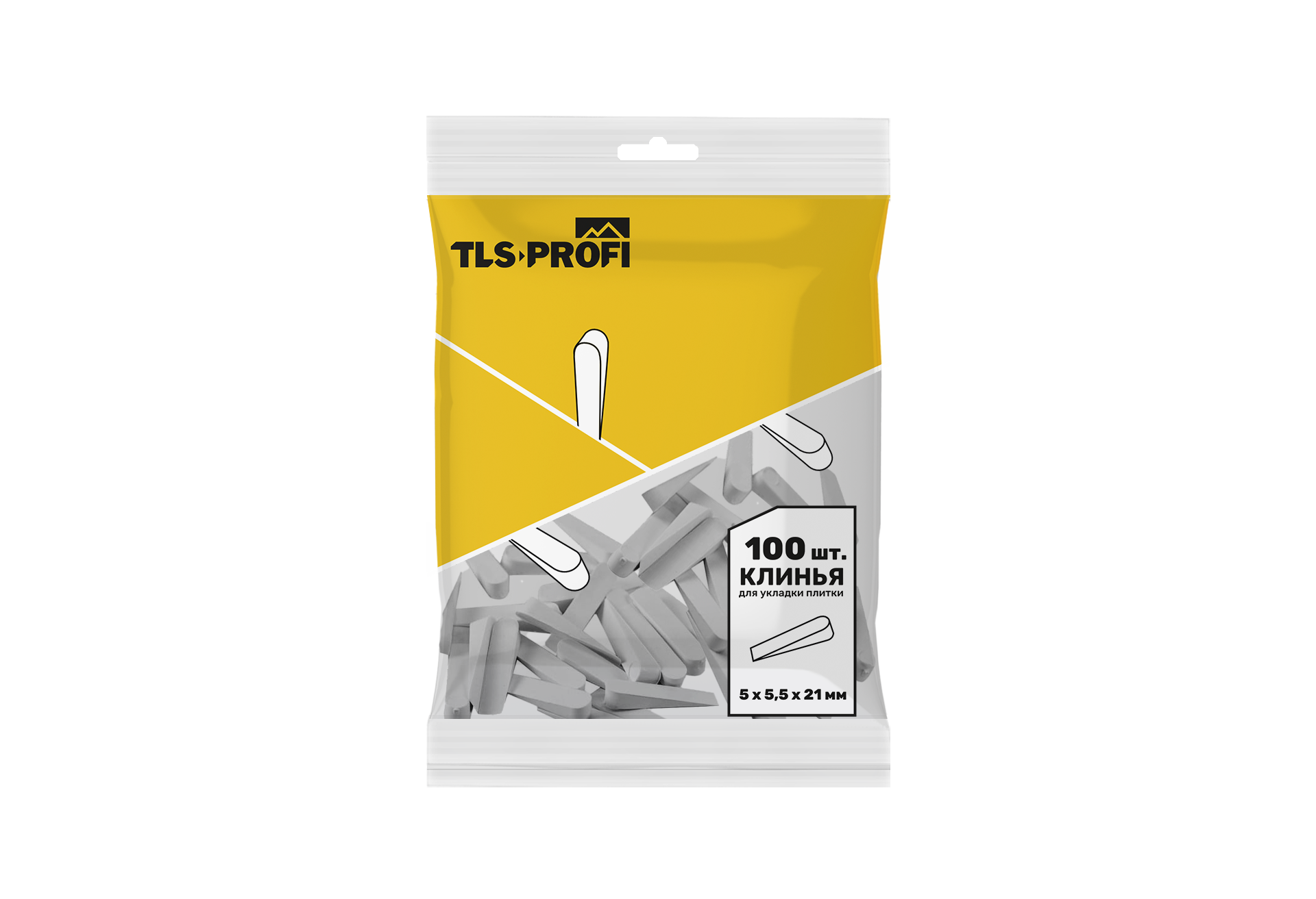 Купить ТЛС-ПРОФИ Клинья для плитки 5x5,5x21 мм 100 шт оптом в Москве от производителя