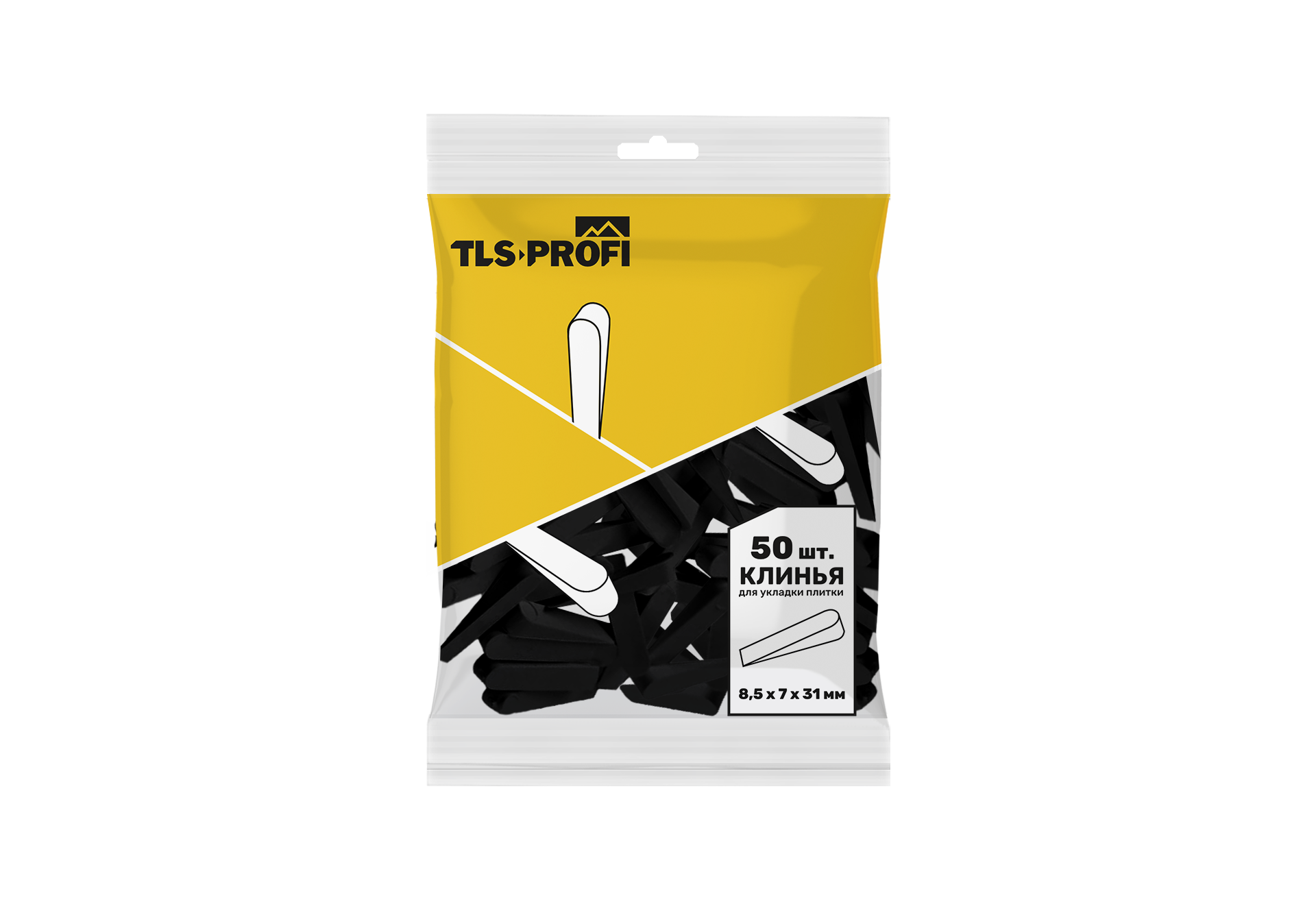 Купить ТЛС-ПРОФИ Клинья для плитки 8,5x7x31 мм 50 шт оптом в Москве от производителя