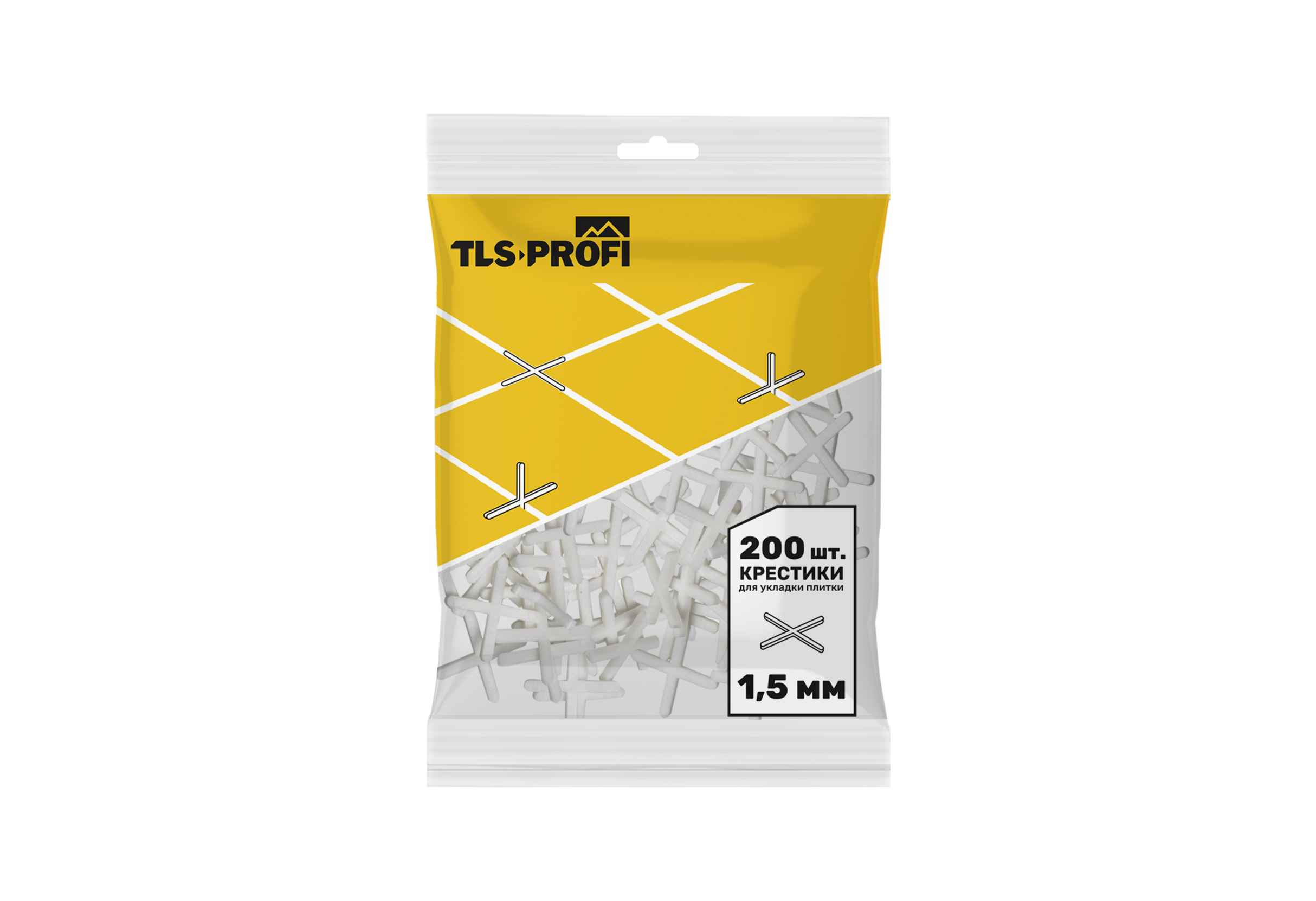 Купить ТЛС-ПРОФИ Крестики для плитки 1,5 мм 200 шт оптом в Москве от производителя