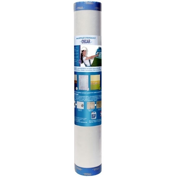 Купить Малярный стеклохолст (паутинка)  1х50м, пл.50 г/м.кв,»Oscar», арт.Os50 оптом в Москве от производителя