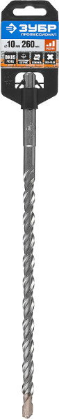 Купить Бур ЗУБР «ПРОФЕССИОНАЛ» по бетону 10x210/260мм «SDS-Plus»,самоцентр.нак,спиральS4 29314-260-10_z01 оптом в Москве от производителя