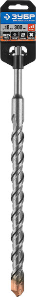 Купить Бур ЗУБР «ПРОФЕССИОНАЛ» по бетону 18x250/300 мм «SDS-Plus»,самоцентр.нак,спиральS4 29314-300-18_z01 оптом в Москве от производителя