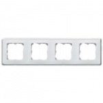 Купить 773654 Рамка 4 поста Cariva белый оптом в Москве от производителя