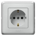 Купить 773659 Розетка 2 Конт.+ Земля Cariva белый оптом в Москве от производителя