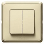 Купить 773758 Выключатель 2клавишный Cariva сл. кость оптом в Москве от производителя