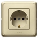Купить 773759 Розетка 2 Конт.+ Земля Cariva сл. кость оптом в Москве от производителя