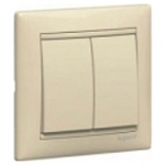 Купить 774305 Выключатель двухклавишный Valena сл.кость оптом в Москве от производителя