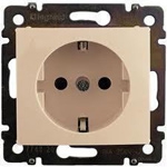 Купить 774321 Розетка 2конт + земля со шторк. Valena сл.кость оптом в Москве от производителя