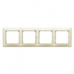 Купить 774354 Рамка горизонтальная 4поста Valena сл.кость оптом в Москве от производителя