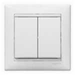 Купить 774405 Выключатель 2-клавишный Valena белый оптом в Москве от производителя