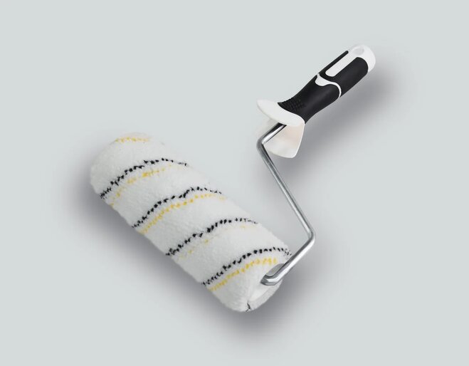 Купить DECOR Валик с 2К ручкой 8мм, Микрофибра 240мм, d42мм, ворс 9мм,»B.W.»(30шт/уп) 480-4240 оптом в Москве от производителя