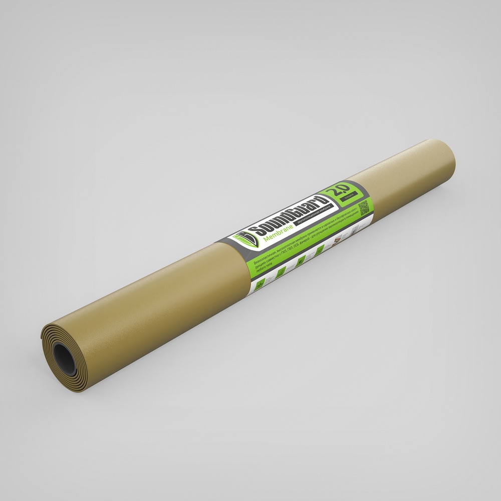 Купить Звукоизоляционная мембрана SoundGuard Membrane 2.0  2500х1200х2 мм (3 м2 ) оптом в Москве от производителя