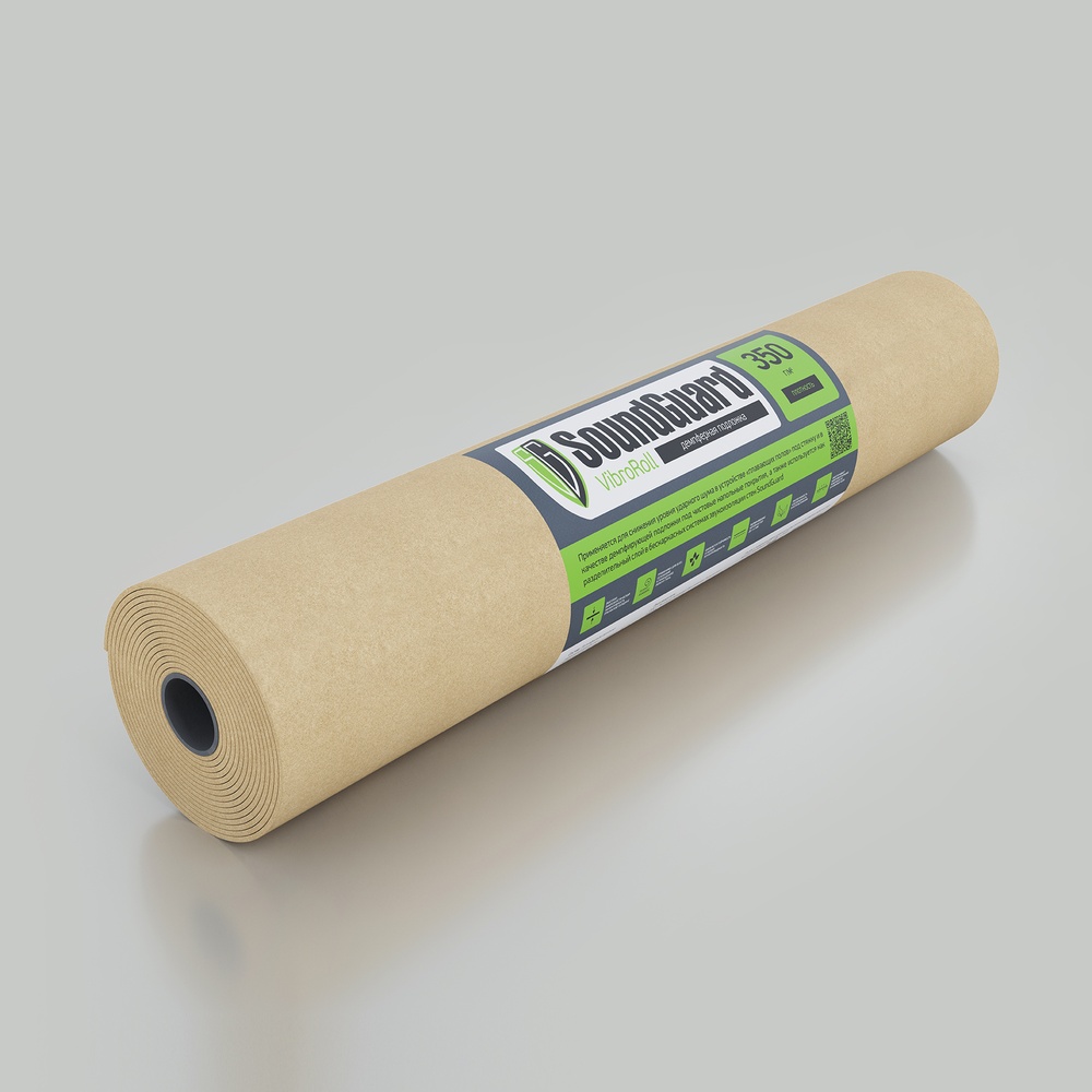 Купить Демпферная подложка SoundGuard VibroRoll 15000х1000х3,5 мм (15 м2) оптом в Москве от производителя