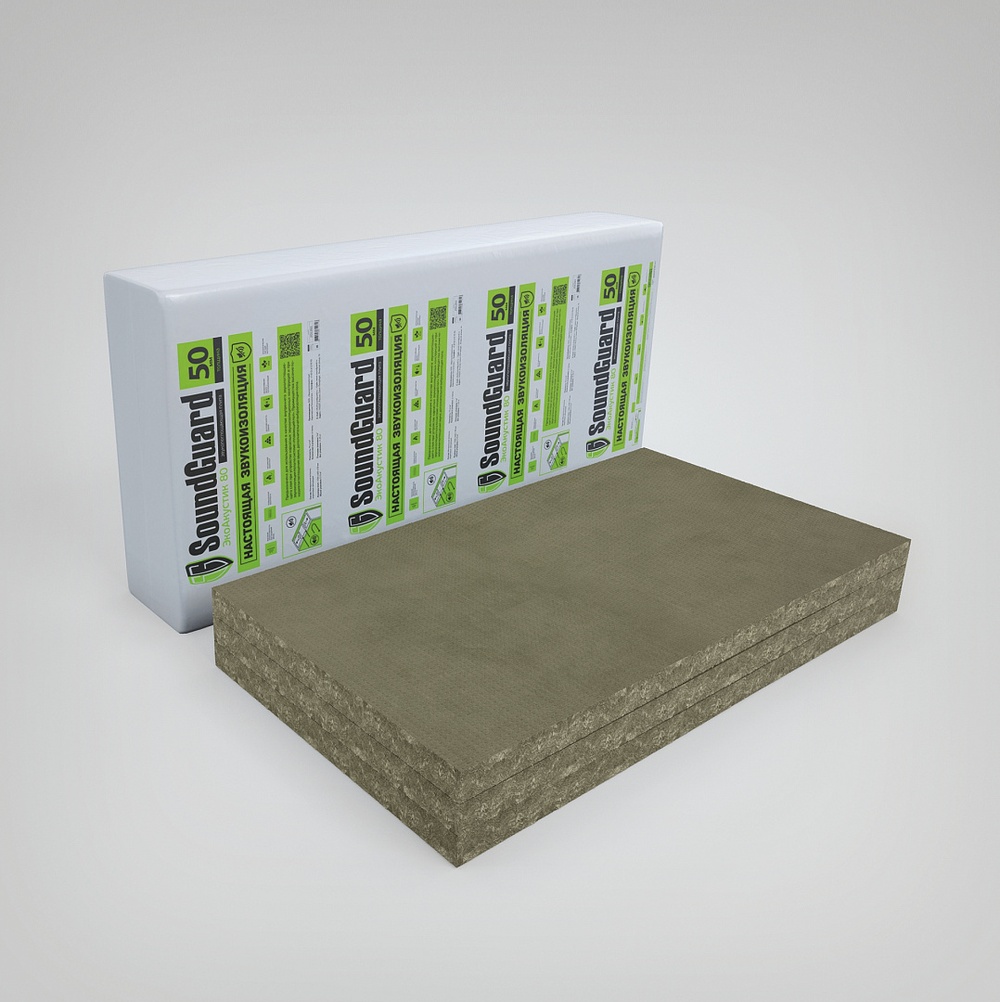Купить SoundGuard ЭкоАкустик 80 Плита звукопоглощающая 1250*600*50мм (4шт/0,15м3/3м2) оптом в Москве от производителя