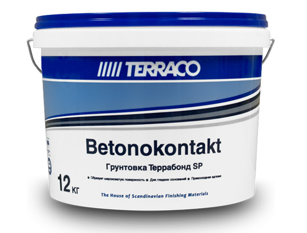 Купить Грунт адгезионный TERRACO Террабонд SP, 12 кг оптом в Москве от производителя