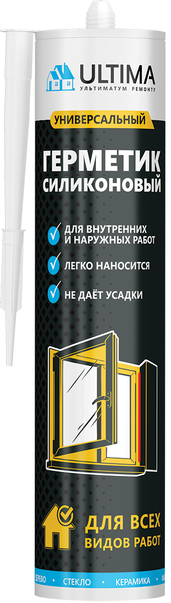 Купить Ultima U герметик силиконовый универсальный бесцветный,280ml (1 кор-12шт) оптом в Москве от производителя