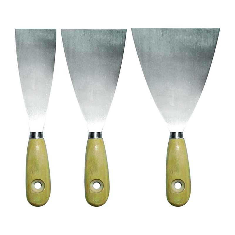 Купить Набор шпателей с деревянной ручкой (30-50-80мм) (набор 3шт) БИБЕР 35110 оптом в Москве от производителя