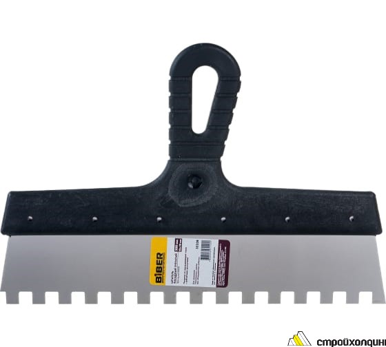 Купить Шпатель фасадный 300мм нержавеющий зубчатый 10мм БИБЕР 35238 оптом в Москве от производителя