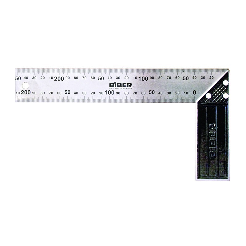 Купить Угольник столярный БИБЕР 40635 ПРОФИ 350мм нержавеющая сталь, гравировка оптом в Москве от производителя