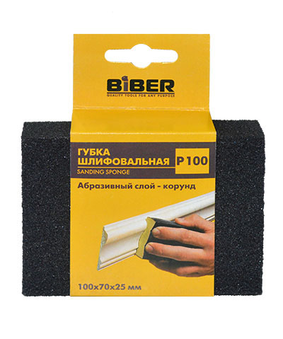 Купить БИБЕР 70675 Губка шлифовальная 4-сторонняя Р150 100х70х25 (250) оптом в Москве от производителя