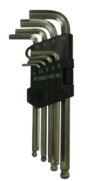 Купить БИБЕР 90503 Набор инбусовых коротких ключей CRV 1.5-10мм (набор 9шт) (10/60) оптом в Москве от производителя