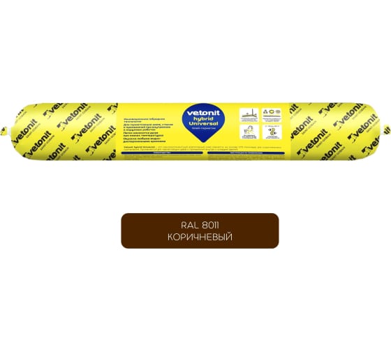 Купить ВЕТОНИТ Герметик гибридный Hybrid Universal коричневый RAL 8011 500мл оптом в Москве от производителя