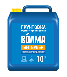 Купить Грунтовка ВОЛМА Интерьер глубокого проникновения 10 л оптом в Москве от производителя