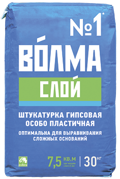 Купить Штукатурка гипсовая Волма Слой Белая, 30 кг оптом в Москве от производителя