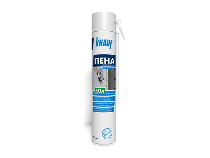 Купить КНАУФ-Пена монтажная всесезонная 750 мл оптом в Москве от производителя