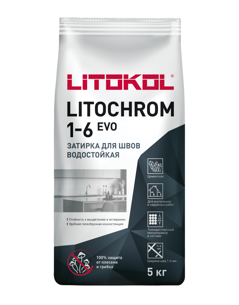 Купить Литокол Litochrom 1-6 EVO LE.225 затирочная смесь Бежевый 5кг оптом в Москве от производителя