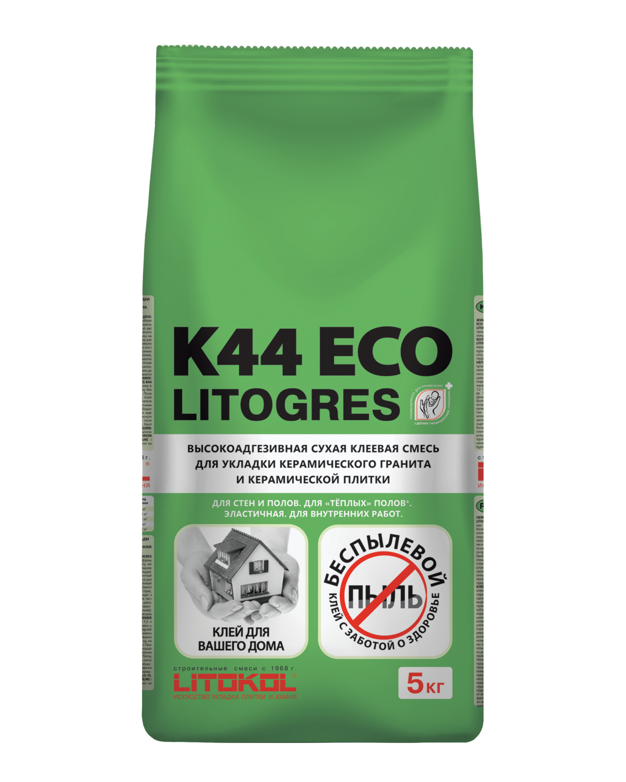 Купить Litokol LITOGRES K44 ECO клеевая смесь 5кг оптом в Москве от производителя