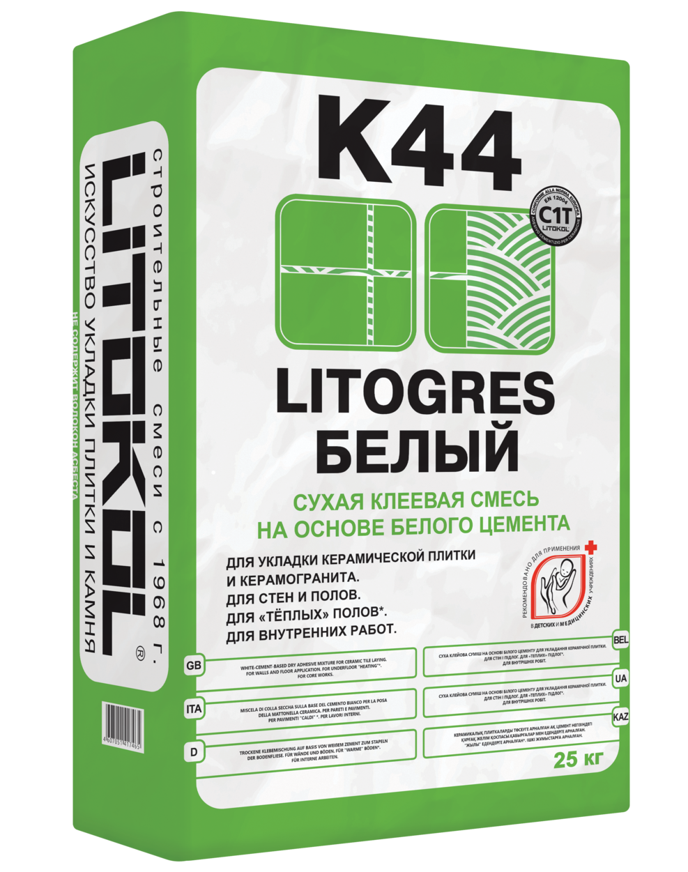 Купить Litokol LITOGRES K44 ECO Eco клеевая смесь 25кг оптом в Москве от производителя