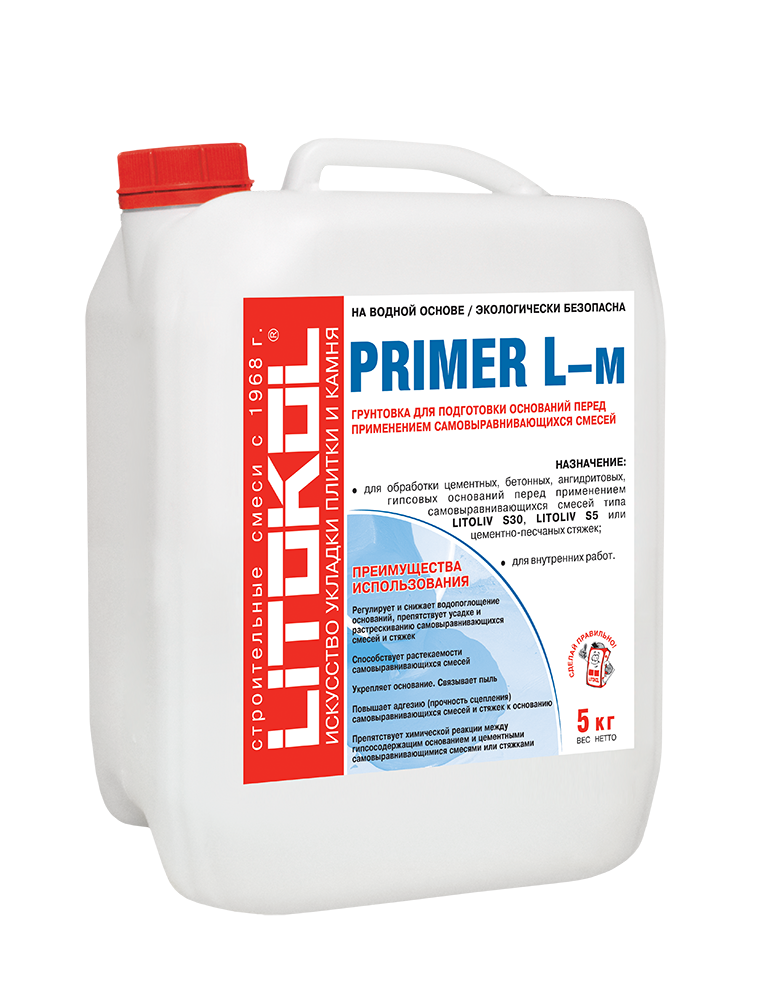 Купить Литокол PRIMER L-m Грунтовка для самонивелирующихся смесей Litoliv 5 кг оптом в Москве от производителя