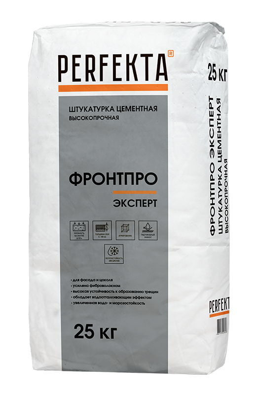 Купить Штукатурка высокопрочная цементная»Фронтпро Эксперт»  Перфекта, 25 кг оптом в Москве от производителя