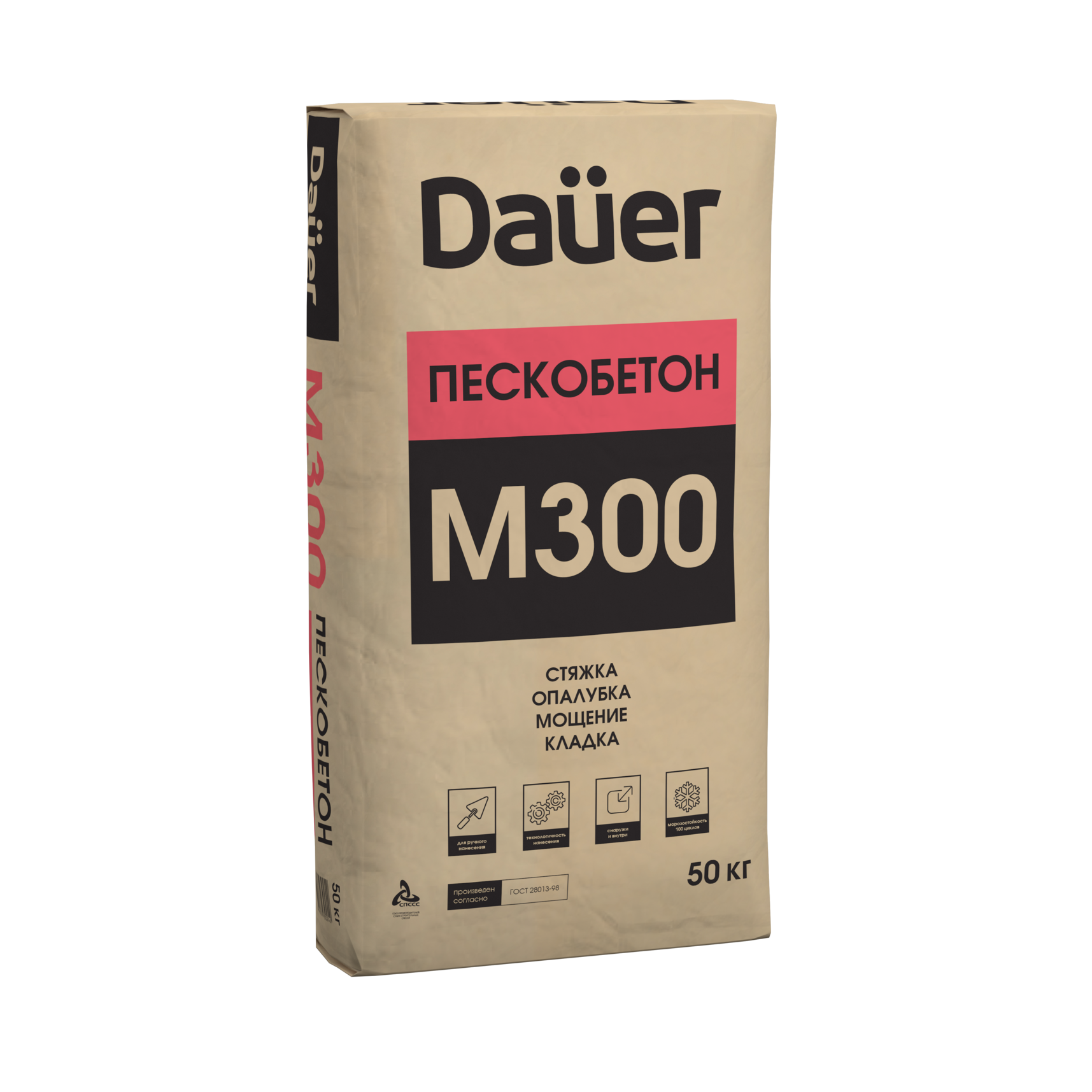 Купить Пескобетон М-300  50кг DAUER оптом в Москве от производителя
