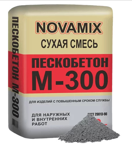 Купить Пескобетон М-300  40 кг NOVAMIX оптом в Москве от производителя