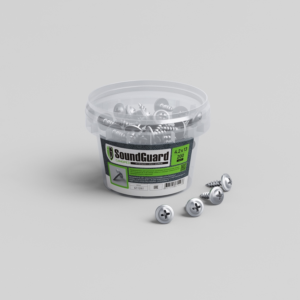 Купить Саморез SoundGuard с буром 4,2х13 (уп.200 шт.) оптом в Москве от производителя