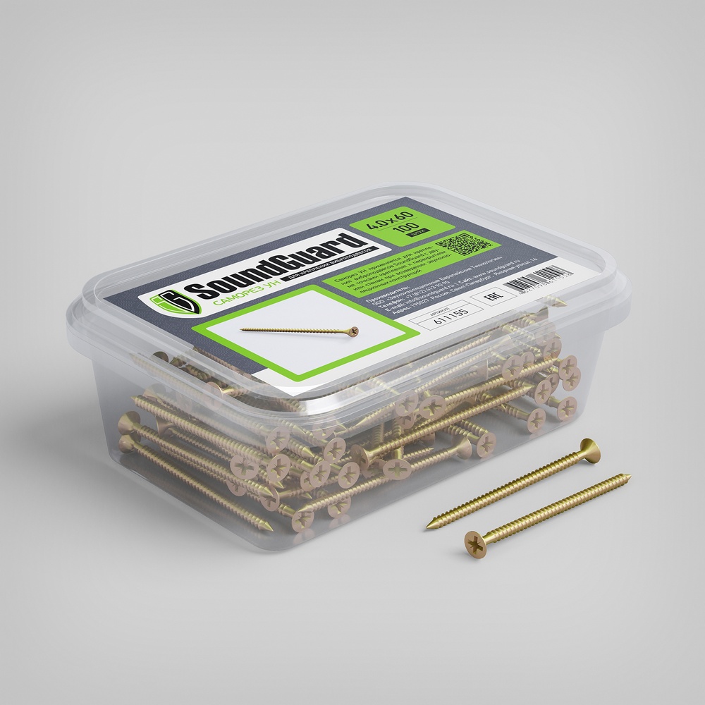 Купить Саморезы SoundGuard УН 4х60 (уп.100 шт.) оптом в Москве от производителя