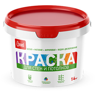 Купить Краска акриловая для стен и потолков Старатели, 14 кг оптом в Москве от производителя