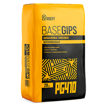 Купить Старатели Шпаклевка Выравнивающая (Гипсовая) Basegips PG 410 Stroeff, 20 кг оптом в Москве от производителя