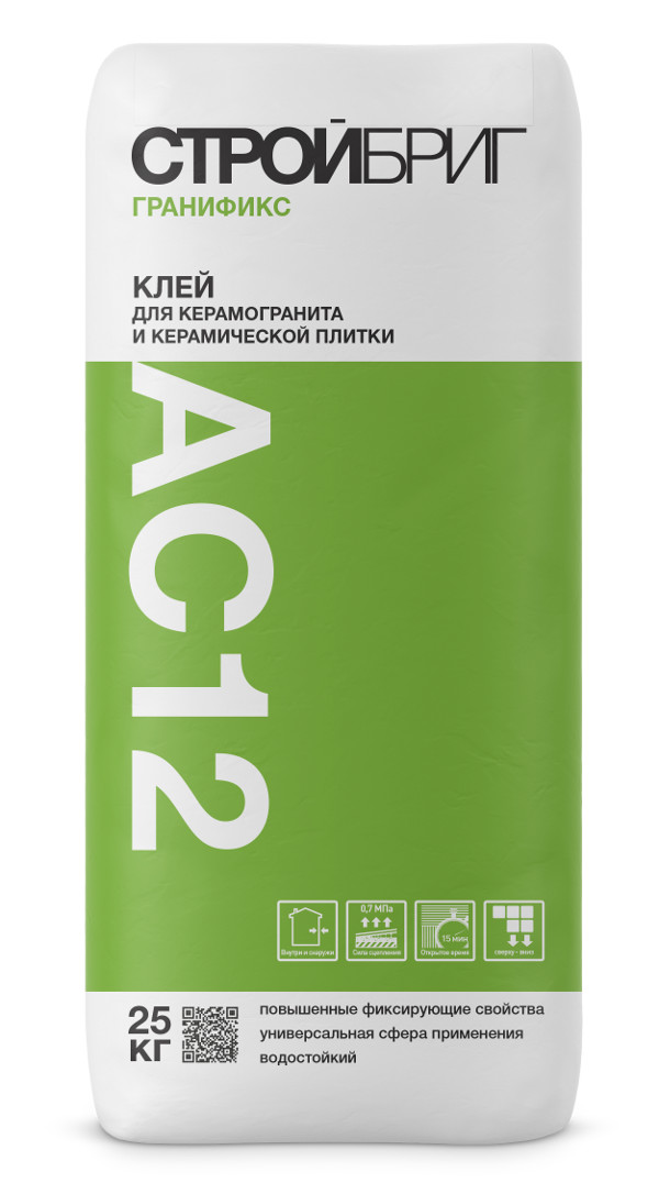 Купить Клей плиточный Стройбриг Гранификс АС12, 25 кг оптом в Москве от производителя