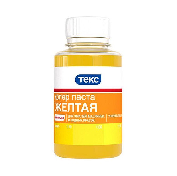 Купить Колер-паста Текс Универсал №3 желтая 0,5 л оптом в Москве от производителя