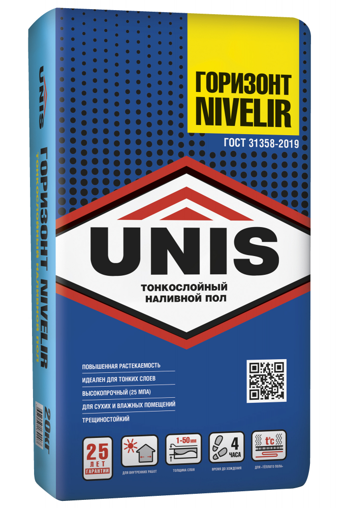 Купить ЮНИС Горизонт NIVELIR наливной пол, 20 кг оптом в Москве от производителя