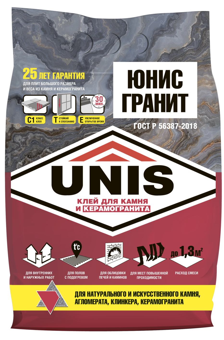 Купить Юнис Гранит Клей плиточный, 5 кг оптом в Москве от производителя