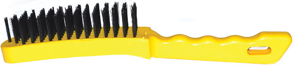 Купить БИБЕР 70913 Щетка 3-рядная стальная с пластиковой ручкой (12/120) оптом в Москве от производителя