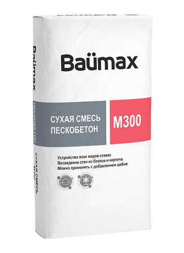 Купить Пескобетон М-300 Baumax 25 кг в мешке бумажном оптом в Москве от производителя