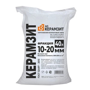 Купить Керамзит средней фракции 10-20 мм в мешках оптом в Москве от производителя