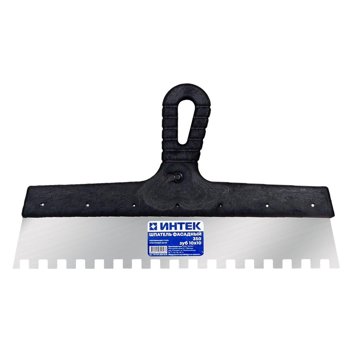 Купить Шпатель фасадный Интек 300мм зуб 10х10 оптом в Москве от производителя